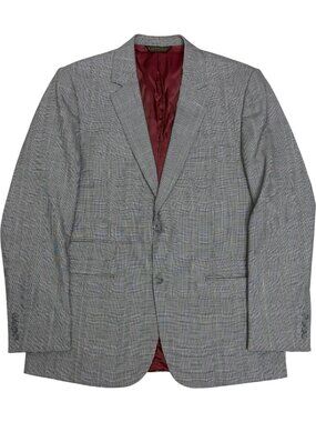 GIOVANNI Vintage Blazer Sport Coat Plaid Check Luxury Business Jacket Mens 46R